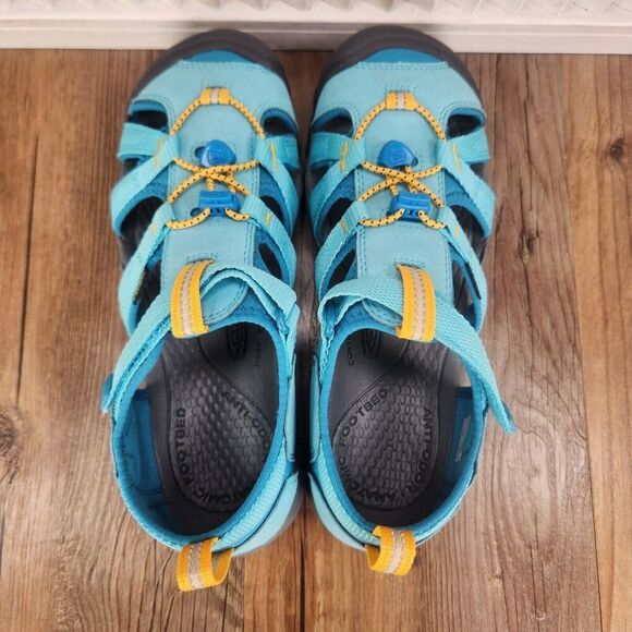 Keen Seacamp II CNX Waterpoof Sport Sandals Youth Size 6 Fjord Blue Closed Toe - Picture 7 of 11